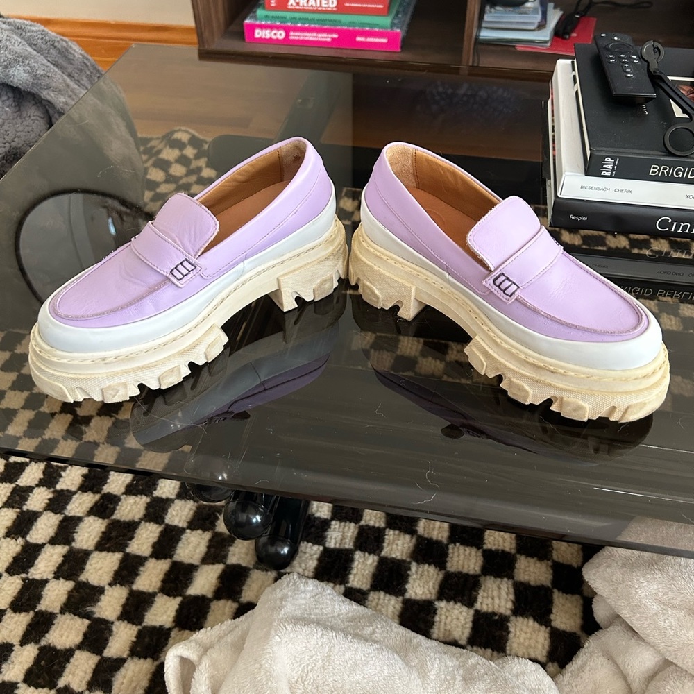 Ganni chunky loafer, good condition but signs of wear